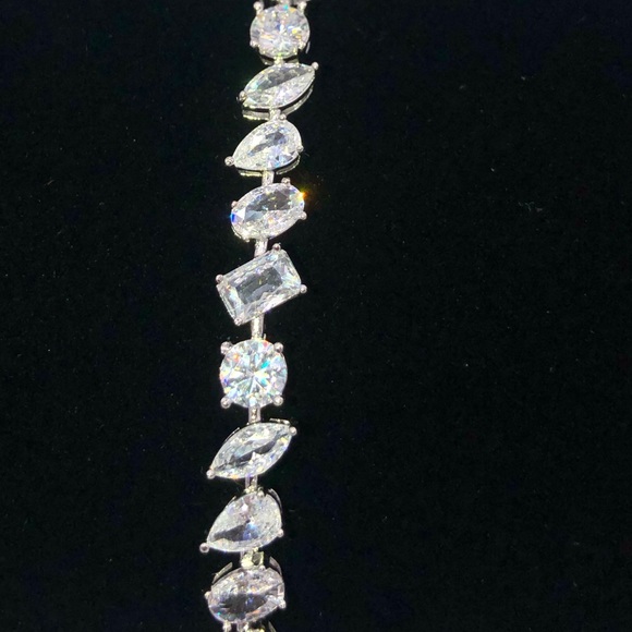 14ct Multi-Stone Tennis Bracelet - Picture 5 of 16